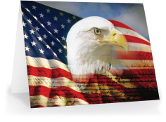American Flag, Eagle & U.S. Constitution